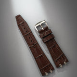 Naga Leather Strap Croc Green